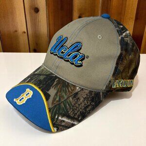 UCLA Bruins Camo Baseball Hat Outdoor Cap One Size Adjustable Strap Blue Khaki